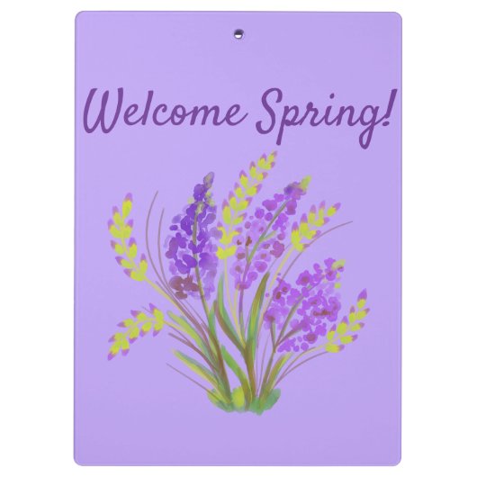 Willkommen Frühling! Klemmbrett (Rückseite)