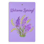 Willkommen Frühling! Mini Klemmbrett (Rückseite)