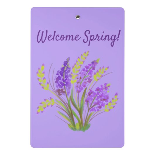 Willkommen Frühling! Mini Klemmbrett (Rückseite)