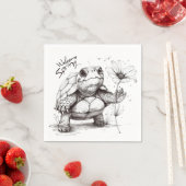 Willkommen Frühling" Turtle Napkins! 🌼 🐢 Serviette (Beispiel)