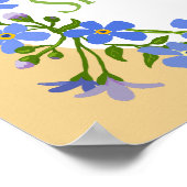 Willkommen Frühling Vergessen Sie mir Quadrat Post Poster (Ecke)