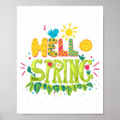 Willkommen Frühling-Zeichen, Hallo Frühling-Zeiche Poster (Vorne)