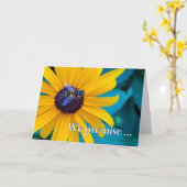 Willkommen für neue Kunden Bee on Blume Karte (Gelbe Blume)