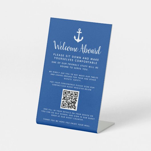 Willkommen Gast-Logo für QR Sockelschild (Vorderseite)