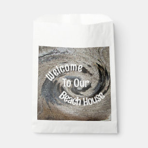 Willkommen Gast Rustikal Brauner Mosaik-Strandhaus Geschenktütchen
