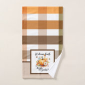 Willkommen Gast - Seien Sie dankbar Herbstdekor Badhandtuch Set (Handtuch)