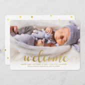 Willkommen - Geburtsankündigung von Baby Ankündigung (Vorne/Hinten)