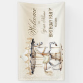 Willkommen Geburtstagsparty Mergo Round Circus Banner (Vertikal)