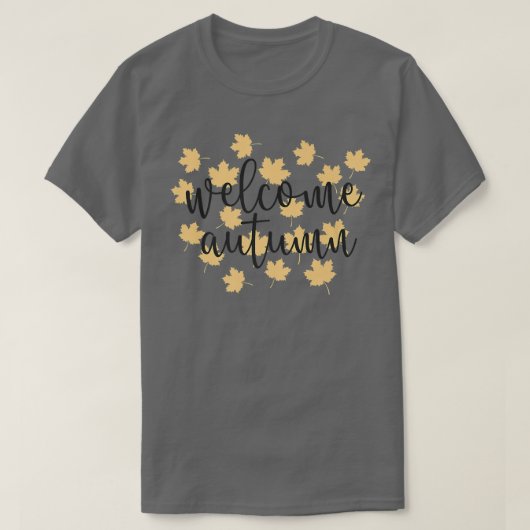Willkommen Gelbe Blätter im Herbst T-Shirt (Design vorne)