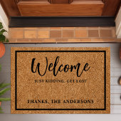 Willkommen gerade Kidding Niedlich Introvert Funny Fußmatte