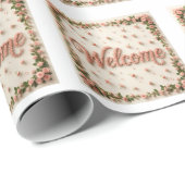 Willkommen Geschenkpapier (Rolleneckpunkt)