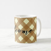 WILLKOMMEN - GINGHAM KAFFEETASSE (VorderseiteRechts)