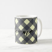 WILLKOMMEN - GINGHAM KAFFEETASSE (VorderseiteRechts)
