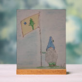 Willkommen Gnome mit der alten Maine-Flagge Acrylschild (Neutral)