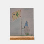 Willkommen Gnome mit der alten Maine-Flagge Acrylschild (Vorderseite)