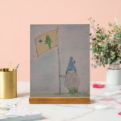 Willkommen Gnome mit der alten Maine-Flagge Acrylschild (Hochzeit)