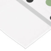 Willkommen Green Black Polka Dots Tischdecke (Schrägansicht)