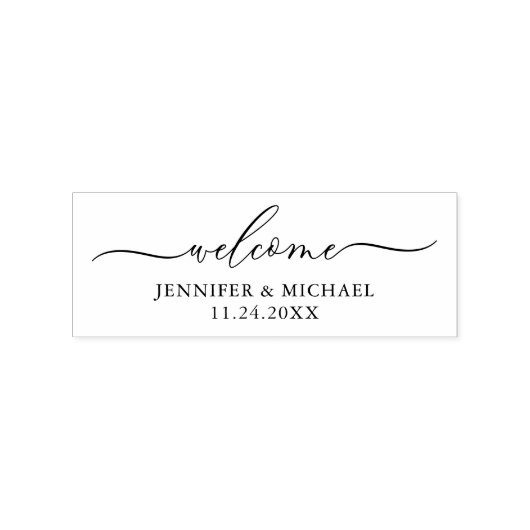 Willkommen Gummistempel (Prägung)