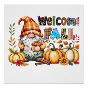 Willkommen Herbst Gnome Klassisches T-Shirt.png Poster