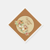Willkommen Herbst Hübsche Papiertücher Serviette (Ecke)