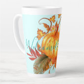 Willkommen Herbst Tropischer Fall Pumpkin Seashell Milchtasse (Linke Ecke)