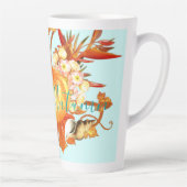 Willkommen Herbst Tropischer Fall Pumpkin Seashell Milchtasse (Rechts)