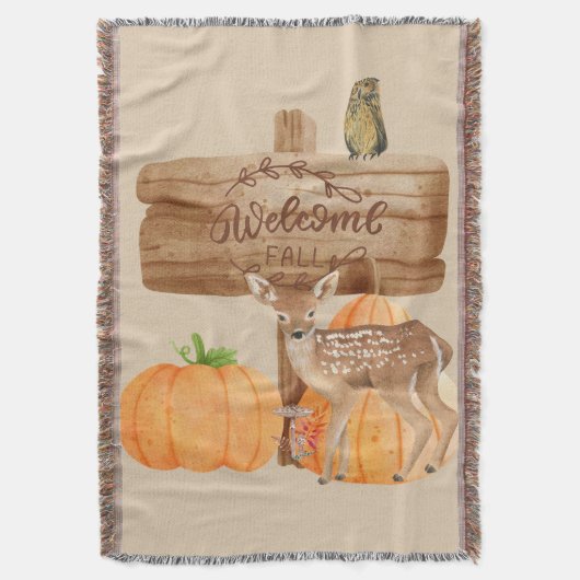 Willkommen Herbst-Wohngestaltung Decke (Vorderseite Vertikal)
