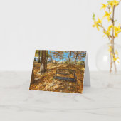 Willkommen Herbstbank im Wald Karte (Gelbe Blume)