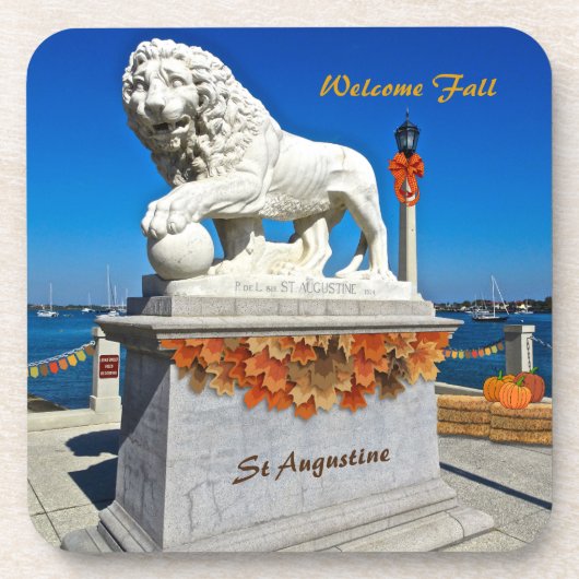 Willkommen Herbstküste St Augustine Florida Getränkeuntersetzer (Vorderseite)