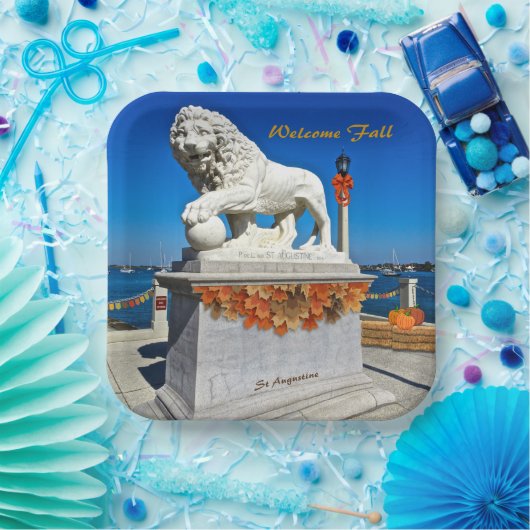 Willkommen Herbstküste St Augustine Florida Pappteller (Party)