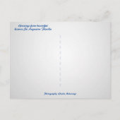 Willkommen Herbstküste St Augustine Florida Postkarte (Rückseite)