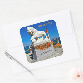 Willkommen Herbstküste St Augustine Florida Quadratischer Aufkleber