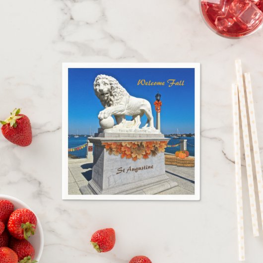 Willkommen Herbstküste St Augustine Florida Serviette (Beispiel)