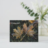 Willkommen Herbstlaub Postkarte (Stehend Vorderseite)
