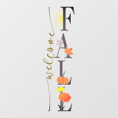 Willkommen Herbstsaison Blätter Pumpkin Blume Busi Fensteraufkleber (Blatt)