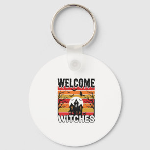 Willkommen Hexen Vintage Halloween Gravur Design Schlüsselanhänger