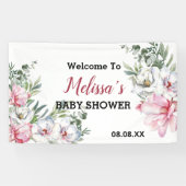 Willkommen Hintergrund Banner magnolis rosa, weiße (Horizontal)