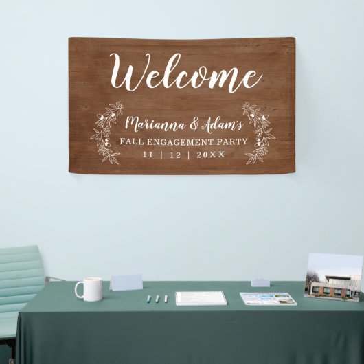 Willkommen Hochzeit im Herbst Engagement Party Woo Banner (Messeveranstaltung)