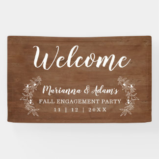 Willkommen Hochzeit im Herbst Engagement Party Woo Banner