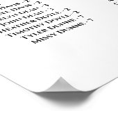Willkommen Hochzeits-Sitzplan Rustikale Pinienzapf Poster (Ecke)