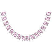 Willkommen Hochzeitsfeier Rosa Blume Elegante Mode Wimpelkette (Alle)