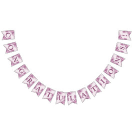 Willkommen Hochzeitsfeier Rosa Blume Elegante Mode Wimpelkette