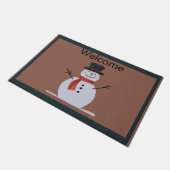 Willkommen Holiday Snowman Fußmatte (Schrägansicht)