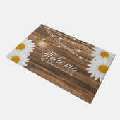 Willkommen - Holz, Laterne und Milchprodukte Fußmatte (Schrägansicht)