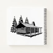 Willkommen Hütte Gästebuch Rustikales Holzbaumland Notizblock (Rückseite)