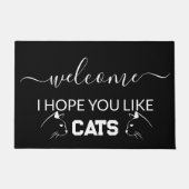 Willkommen Ich hoffe, dass Sie Katzen mögen modern Fußmatte (Vorderseite)