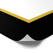 Willkommen Ihr Logo hier Schwarz-Weiß-Vorlage Poster (Ecke)