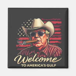Willkommen im Amerikanischen Golf-Funny Trump Amer Magnet