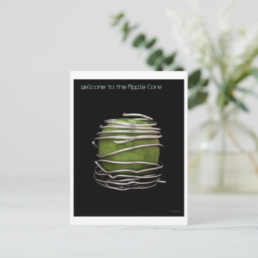 Willkommen im Apple Core Postkarte (Stehend Vorderseite)