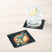 Willkommen im Atome Martini Club Age Rechteckiger Pappuntersetzer (Vor Ort)